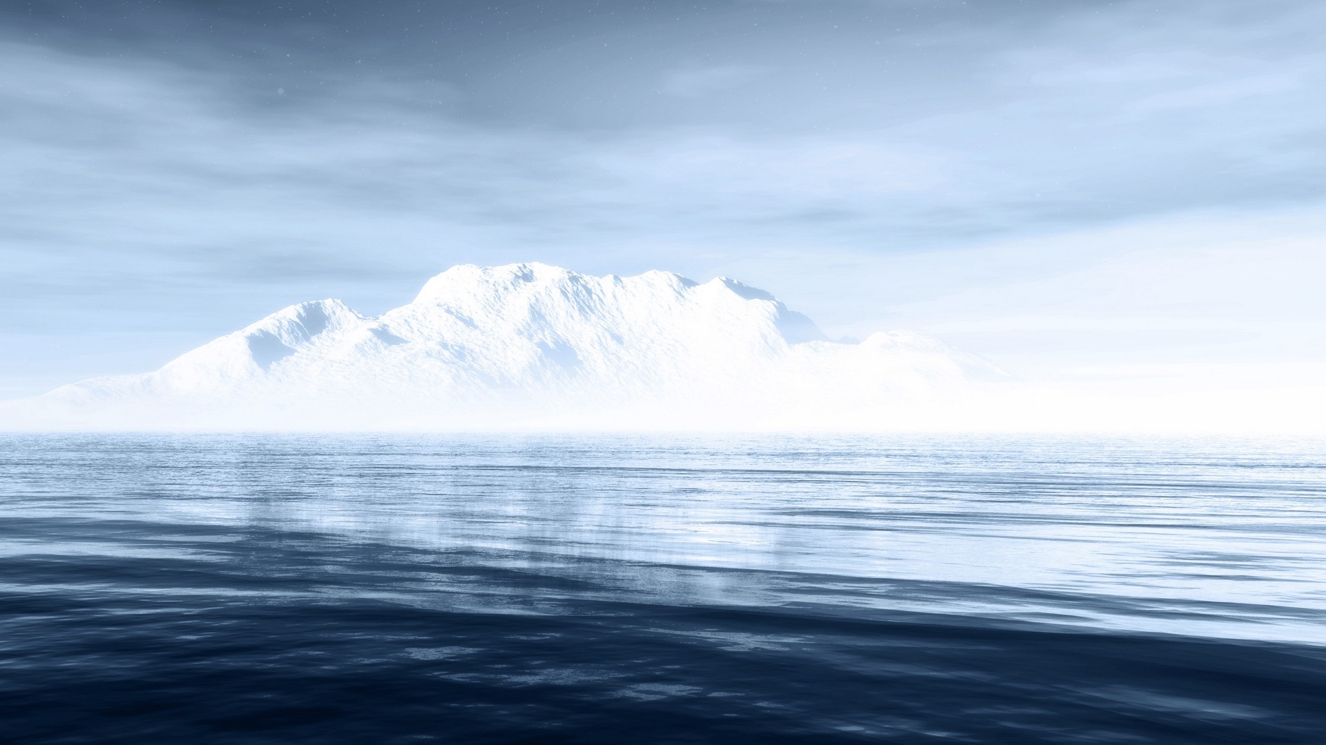 1920x1080 wallpapers: iceberg, mountains, sea, sky (image)