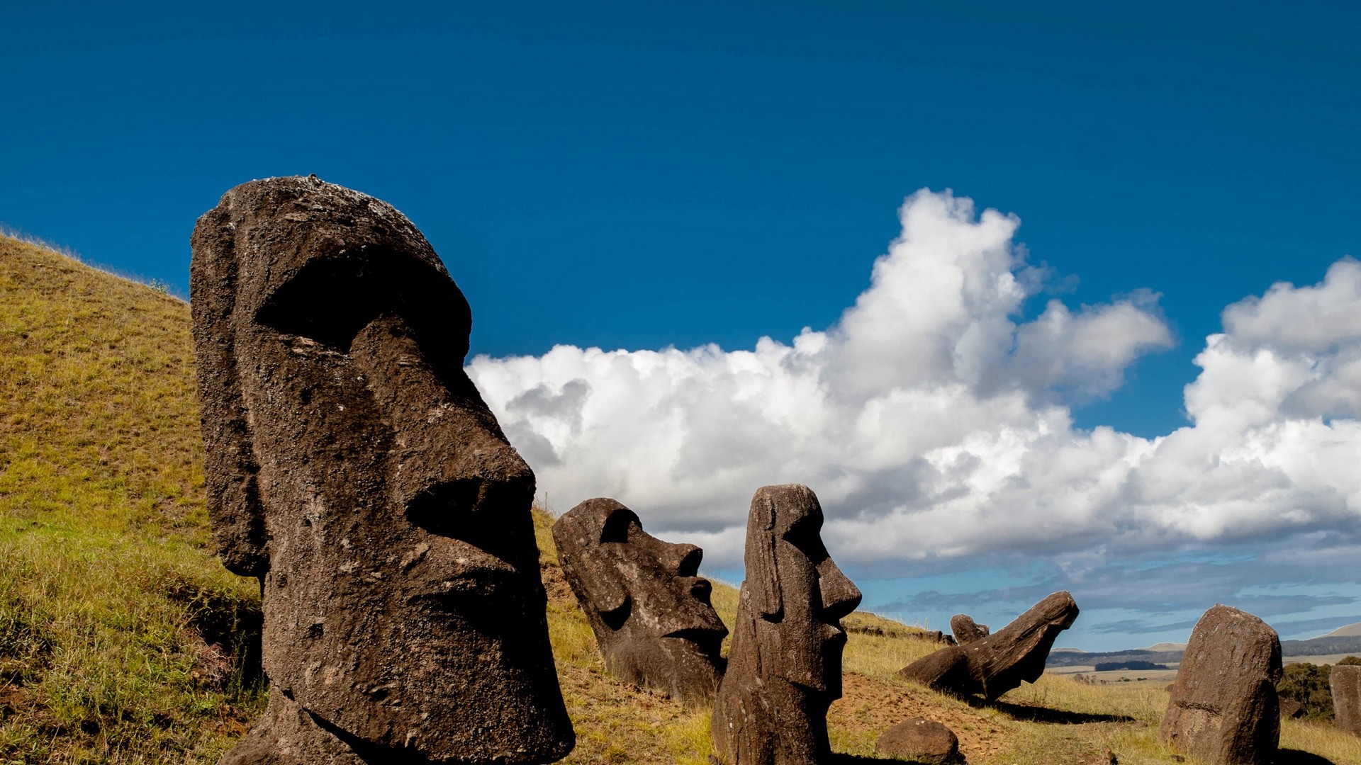 1920x1080 wallpapers: moai, statue, idol, easter island (image)