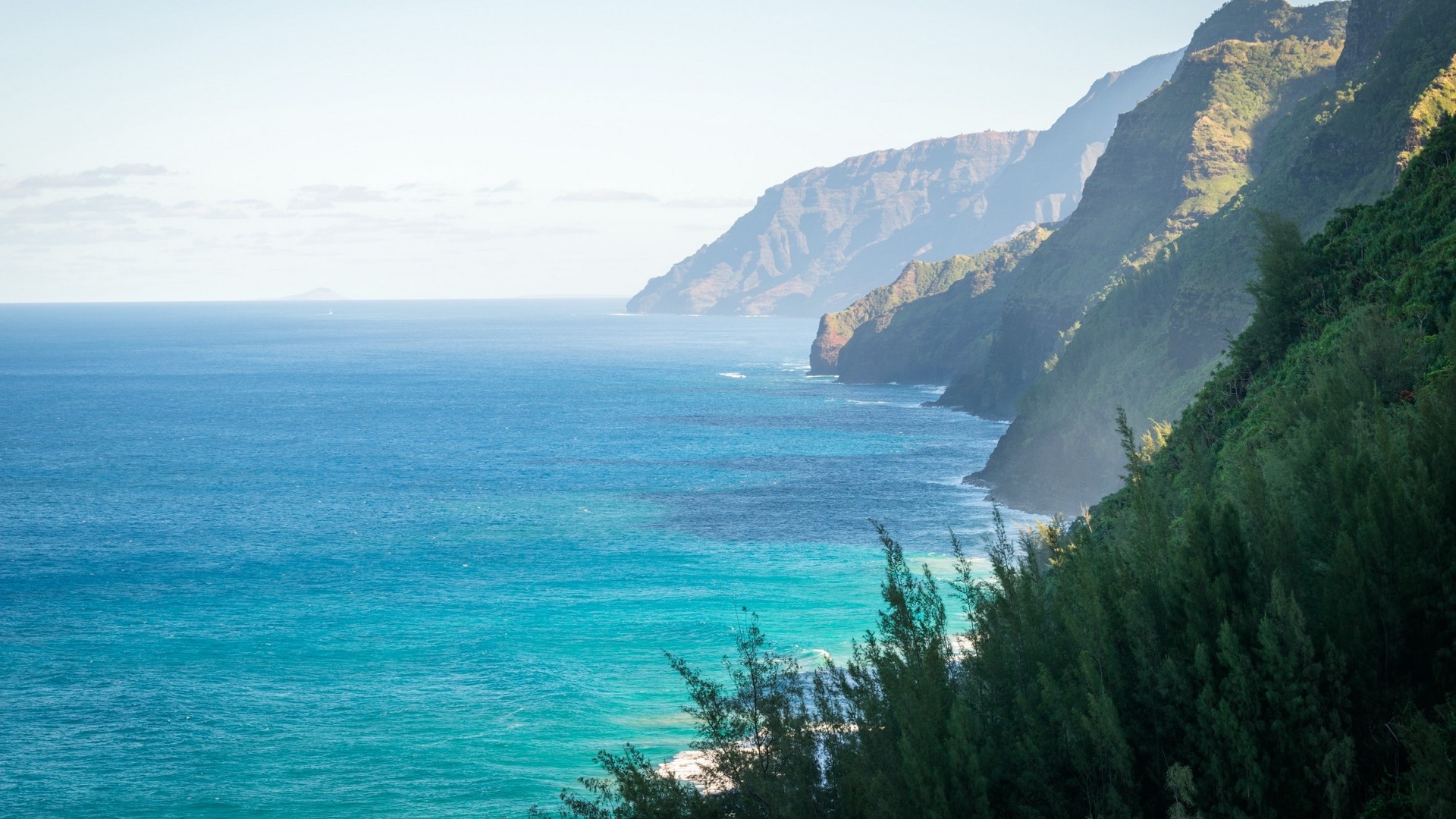 ハワイ 山 海 写真 写真 デスクトップ壁紙