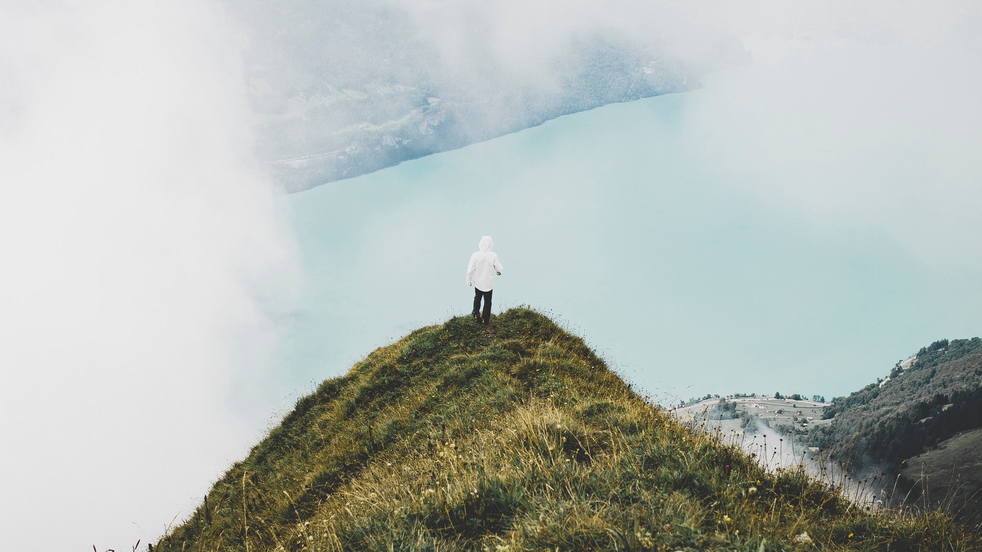 山 ピーク 孤独 雲 孤独 孤独 人 写真 写真 デスクトップ壁紙