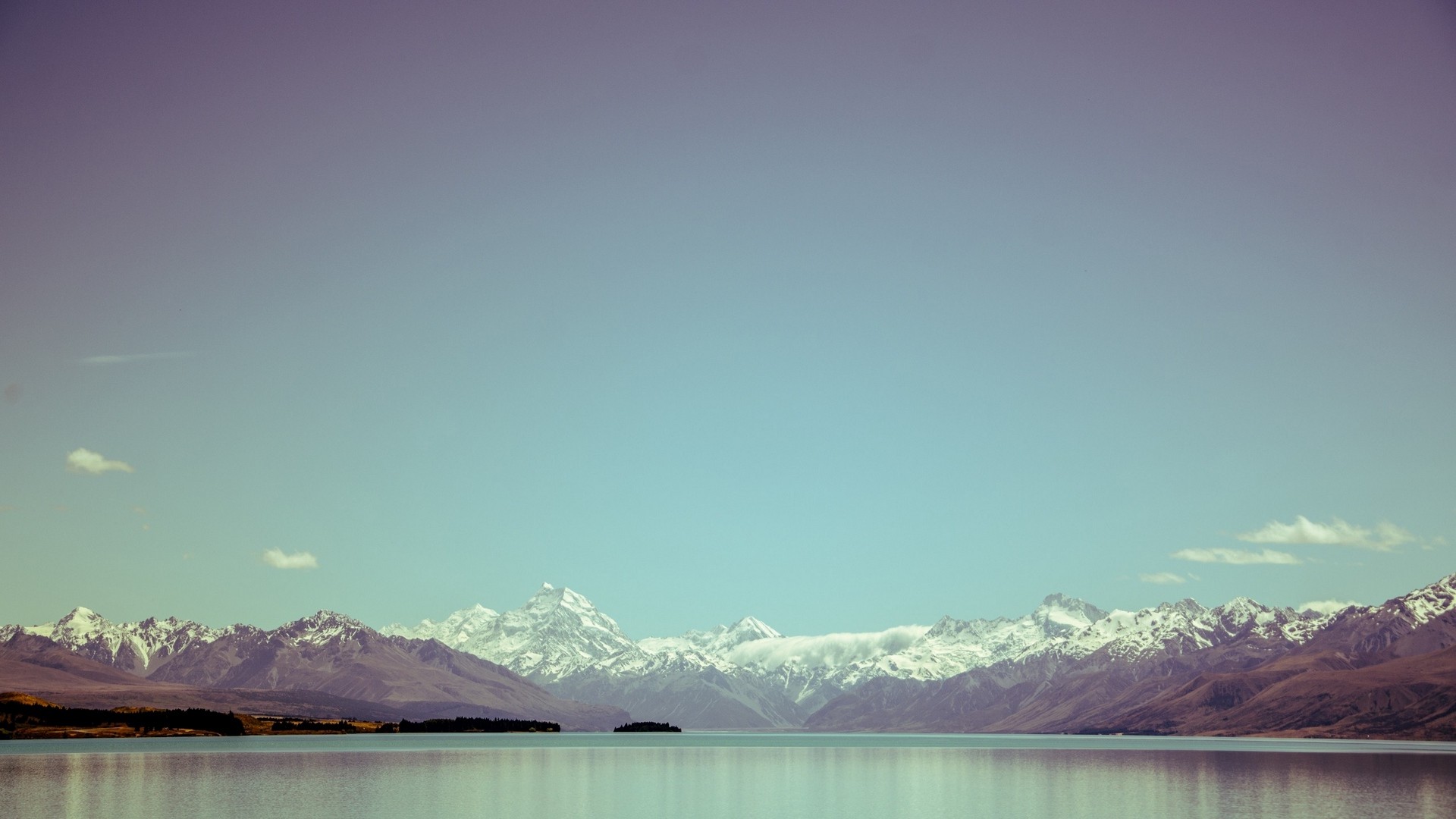 1920x1080 wallpapers: mountains, sky, lake, peaks (image)