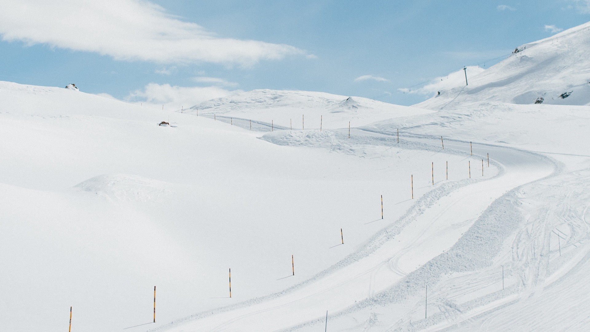 山 降下 スキー場 雪 ワインディング 写真 写真 デスクトップ壁紙