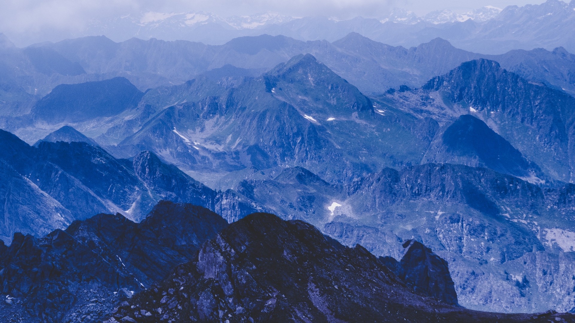 1920x1080 wallpapers: mountains, peak, rocks, fog (image)