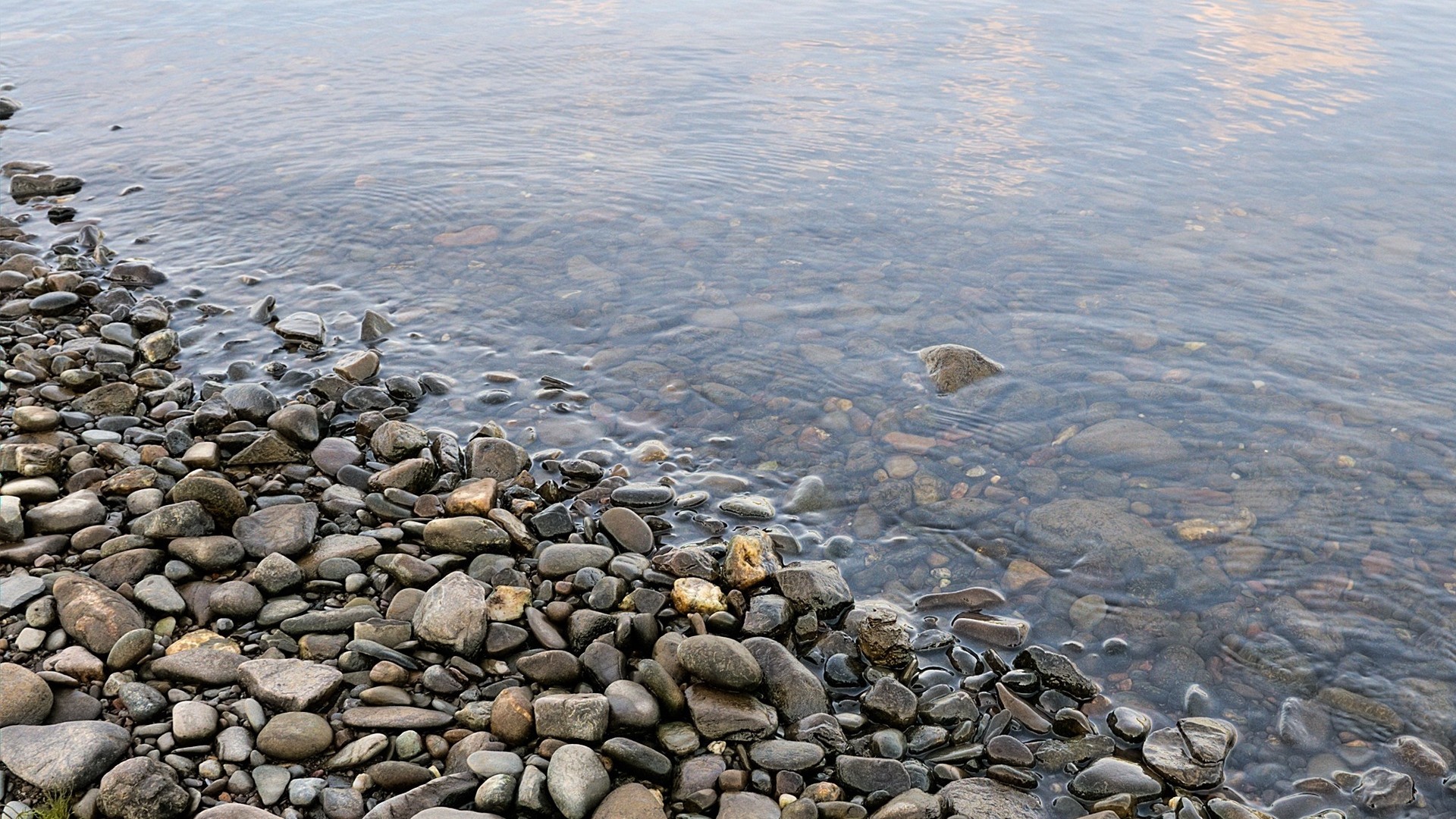 1920x1080 wallpapers: stones, pebbles, water, shore, humidity, transparent (image)