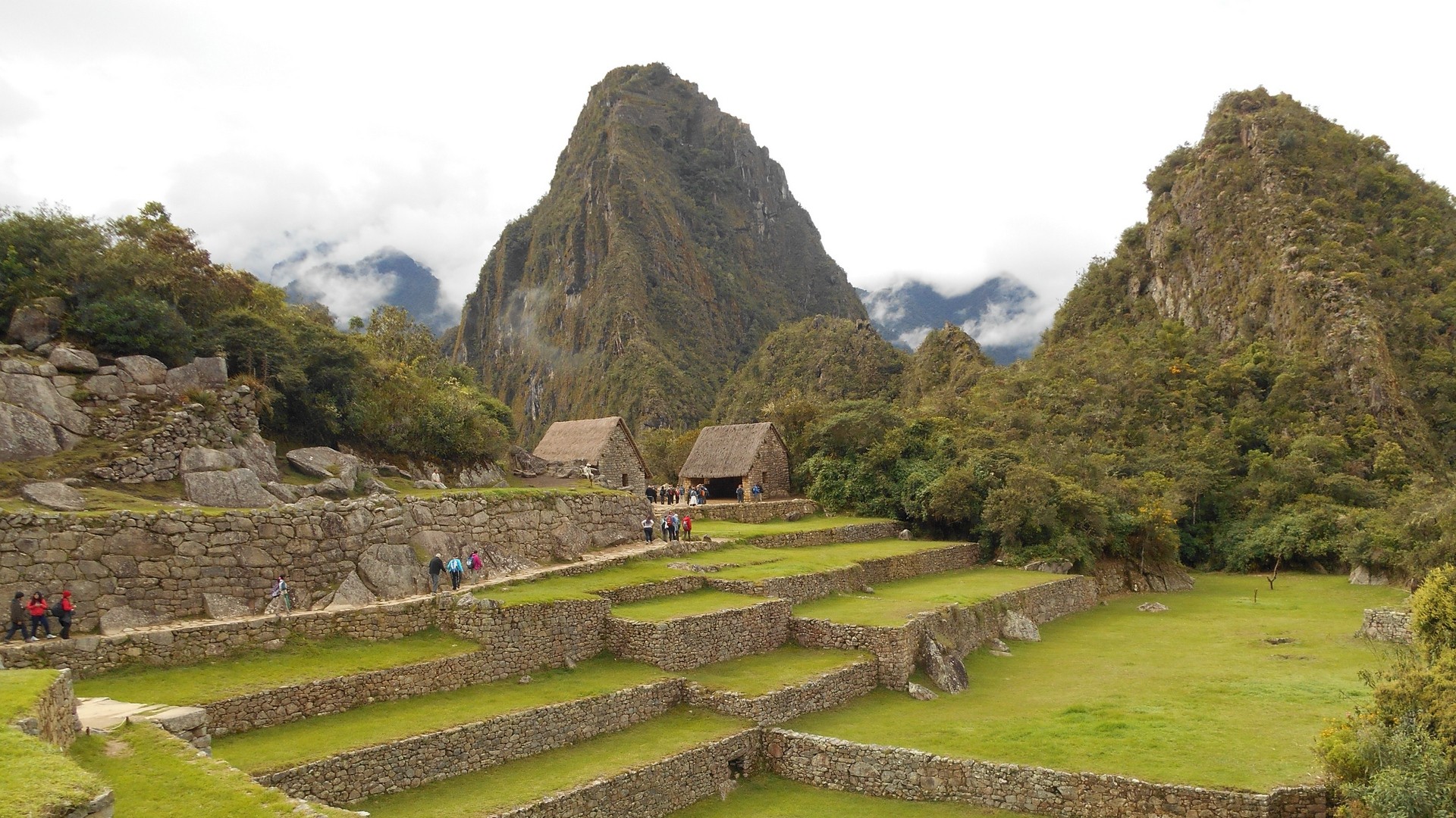 1920x1080 wallpapers: Machu Picchu, Perù, edifici, erba (image)
