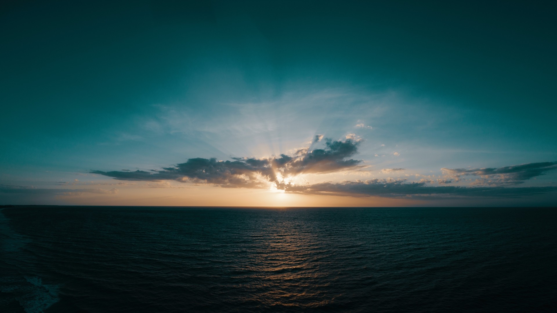 海 地平線 日の出 雲 写真 写真 デスクトップ壁紙