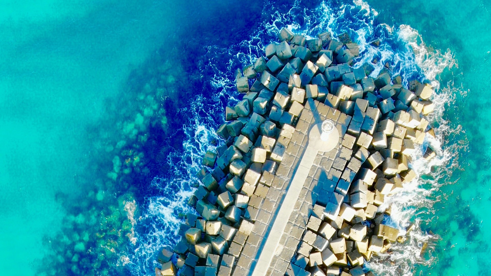海 空撮 桟橋 石 オーストラリア 写真 写真 デスクトップ壁紙
