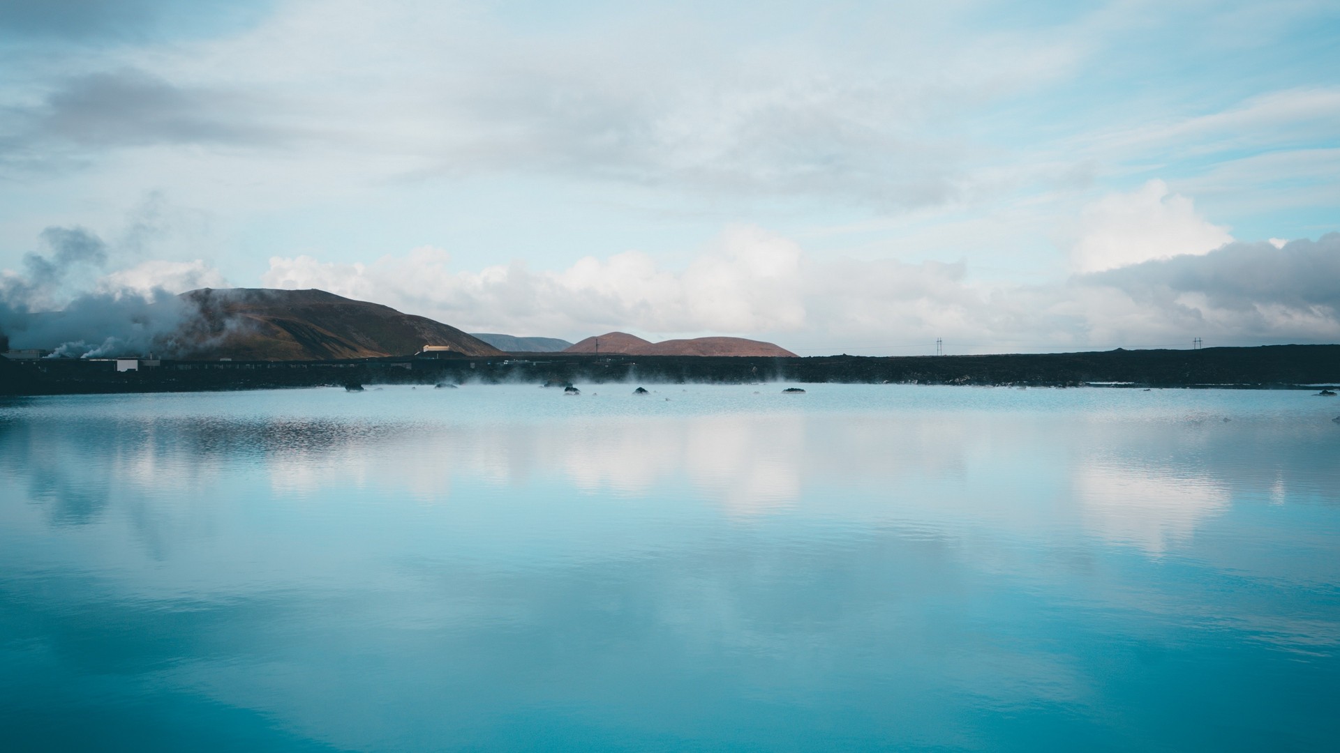 1920x1080 wallpapers: lake, hills, iceland, blue, reflection, gorgeous (image)