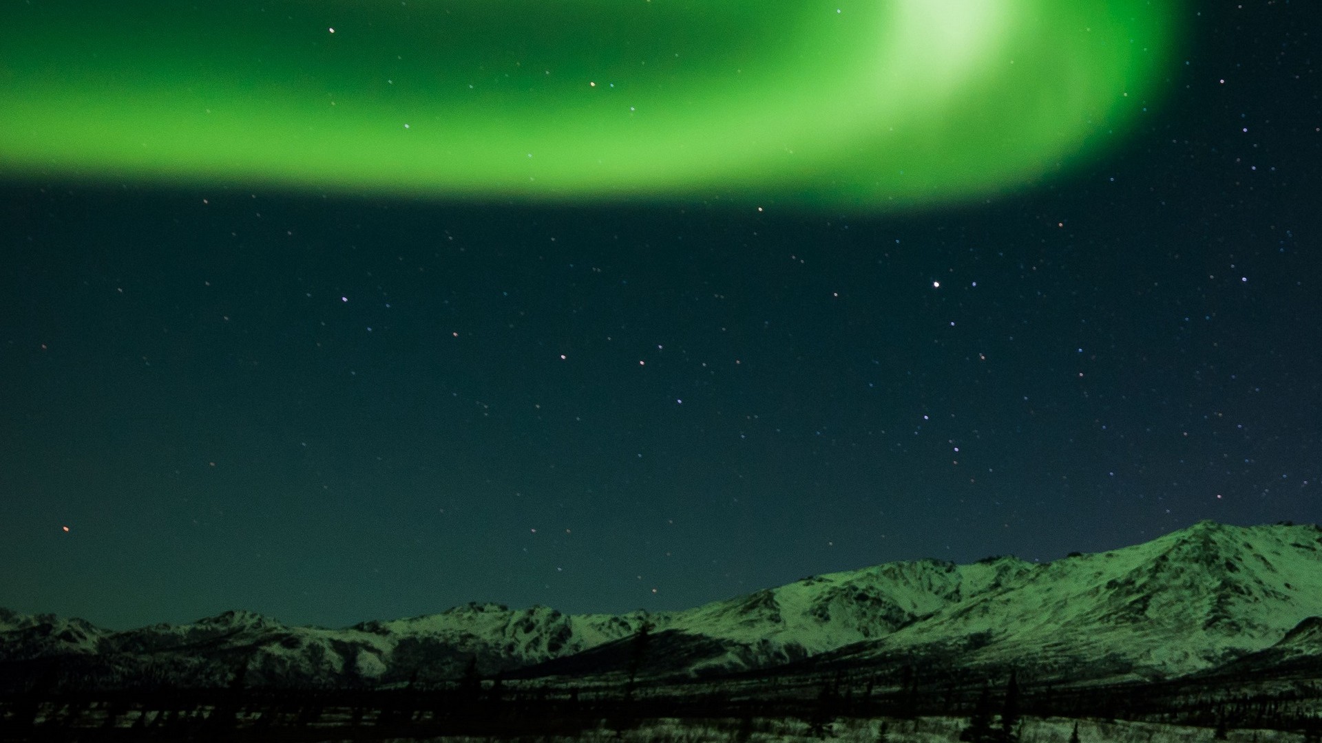 1920x1080 wallpapers: northern lights, mountains, night, starry sky, north (image)