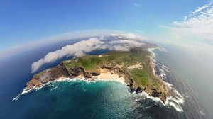 áfrica, cabo de buena esperanza, isla, altura, panorama, tierra, océano