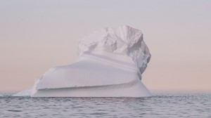 isberg, snö, arktisk, skymning