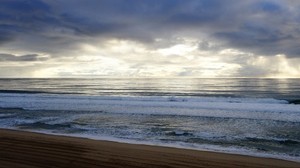 Atlanten, sand, kust, himmel