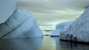 冰山，南极洲，白色，块，冷，沉默，空虚