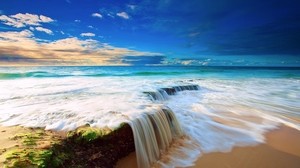 shore, sea, day, wave, water, elevation - wallpapers, picture