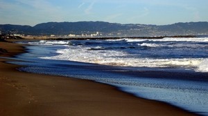 riva, schiuma, mare, sabbia