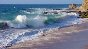 shore, waves, surf, sea - wallpapers, picture