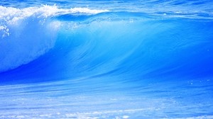 big, blue, wave, sea