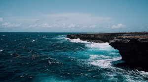 bonaire, caribbean islands, coast, surf