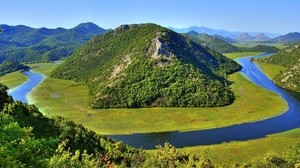 モンテネグロ、スカダル、ツルノエヴィチャ川、湖