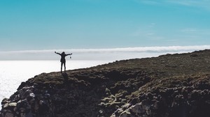 Mädchen, Meer, Wind, Freiheit, Inspiration