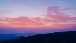 valley, clouds, sunset, distance, sky - wallpapers, picture