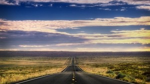 road, asphalt, marking, lines, yellow, descent, rise - wallpapers, picture