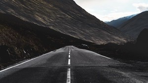 road, marking, mountain, direction - wallpapers, picture