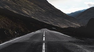 road, marking, mountain, direction