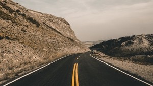 道路、マーキング、高速道路、モンタナ