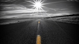 road, marking, sunlight