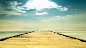 track, sky, pier, boards, path, choice, direct - wallpapers, picture