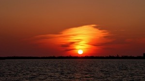 Florida, spiaggia, orizzonte, tramonto - wallpapers, picture
