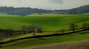france, hills, field, grass