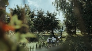 hammock, grass, vegetation, nature