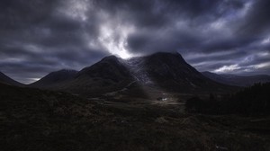 mountain, fog, peak, clouds, scotland - wallpapers, picture