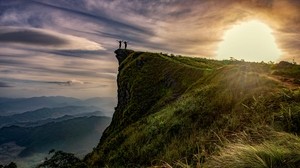 mountain, peak, people, victory, freedom, conquest - wallpapers, picture