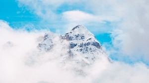 mountain, peak, clouds, height, peak - wallpapers, picture