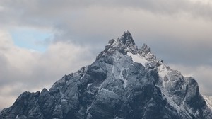 mountain, peak, peak, clouds, landscape - wallpapers, picture