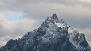 berg, gipfel, gipfel, wolken, landschaft