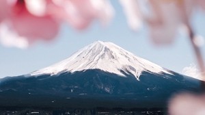 mountain, volcano, peak, fuji, japan