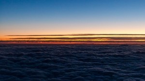 horizon, sky, clouds, sunset - wallpapers, picture