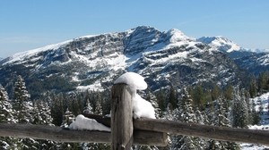 montagne, alpi, neve, inverno