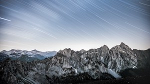 montagne, catena montuosa, cime, altezza, paesaggio