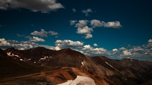 mountains, hills, clouds, landscape, nature - wallpapers, picture
