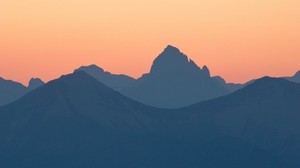 mountains, hills, outlines, twilight, twilight - wallpapers, picture