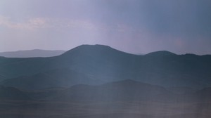 montañas, colinas, niebla, paisaje, oscuro