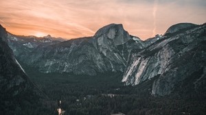 mountains, yosemite valley, usa