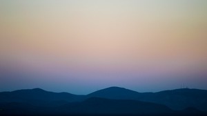 mountains, sky, horizon, sunset - wallpapers, picture