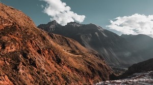 mountains, sky, contrast, cuzco, peru - wallpapers, picture