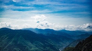 mountains, sky, clouds, peaks - wallpapers, picture